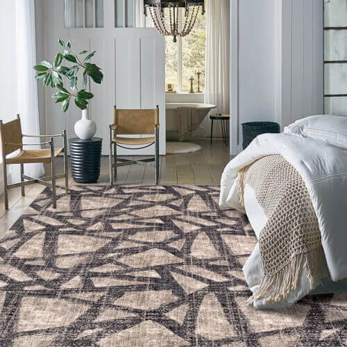 Bedroom area rug | LeClaire Flooring