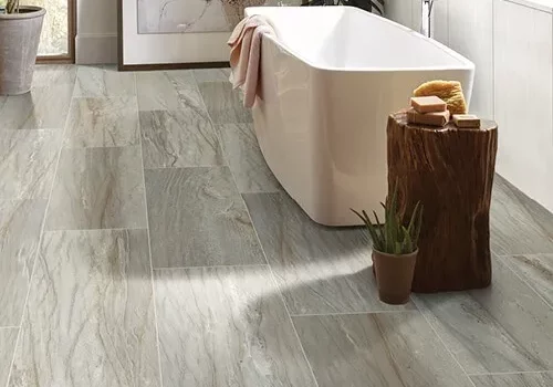 SanctuaryBathroom-TulumTide-12x24-CS87W-700-Maya-8U825-wall-Rhythm-12x24-CS46Z-101-SmoothJazz-8U368-V_500x500 Bathroom tile | LeClaire Flooring